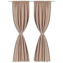 Load image into Gallery viewer, 2 pcs Cream Slot-Headed Blackout Curtains 53&quot; x 96&quot;