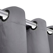 Load image into Gallery viewer, 2 pcs Gray Blackout Curtains with Metal Rings 53&quot; x 96&quot;