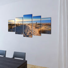 Load image into Gallery viewer, Canvas Wall Print Set Sand Beach 39" x 20"