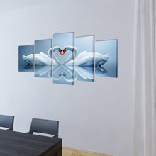 Load image into Gallery viewer, Canvas Wall Print Set Swan 79" x 39"