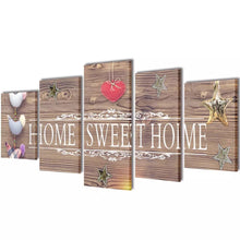 Load image into Gallery viewer, Canvas Wall Print Set Home Sweet Home Design 39" x 20"