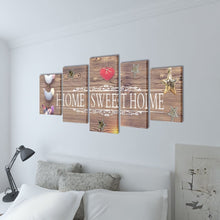 Load image into Gallery viewer, Canvas Wall Print Set Home Sweet Home Design 39" x 20"