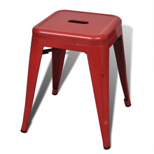 Load image into Gallery viewer, vidaXL Stacking Stools 2 pcs Red Metal
