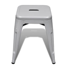 Load image into Gallery viewer, vidaXL Stacking Stools 2 pcs Gray Metal
