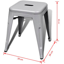 Load image into Gallery viewer, vidaXL Stacking Stools 2 pcs Gray Metal