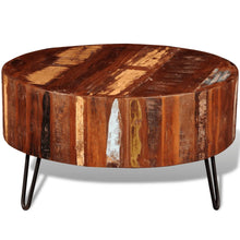 Load image into Gallery viewer, vidaXL Coffee Table Solid Reclaimed Wood Round