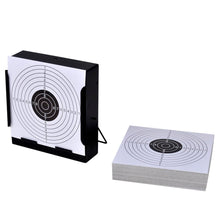 Load image into Gallery viewer, 5.5&quot; Square Target Holder Pellet Trap + 100 Paper Targets