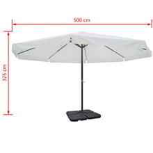 Load image into Gallery viewer, Aluminum Umbrella with Portable Base White