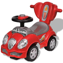Load image into Gallery viewer, vidaXL Voiture enfant à chevaucher avec manche de poussée Rouge