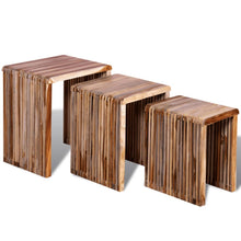 Load image into Gallery viewer, vidaXL Nesting Table Set 3 Pieces Reclaimed Teak