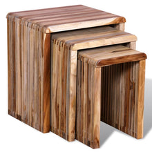 Load image into Gallery viewer, vidaXL Nesting Table Set 3 Pieces Reclaimed Teak