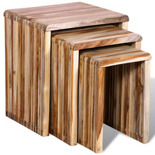 Load image into Gallery viewer, vidaXL Nesting Table Set 3 Pieces Reclaimed Teak