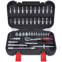 Load image into Gallery viewer, 46-osainen 1/4&quot; Hylsysarja Pikairroitus Räikkäsarjalla