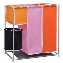 Load image into Gallery viewer, 3-Section Laundry Sorter Hamper with a Washing Bin