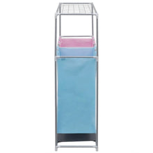 Load image into Gallery viewer, 2-Section Laundry Sorter Hamper with a Top Shelf for Drying