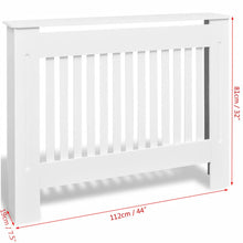 Load image into Gallery viewer, White MDF Radiator Cover Heating Cabinet 44"