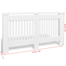 Load image into Gallery viewer, White MDF Radiator Cover Heating Cabinet 60"