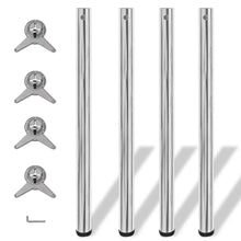 Load image into Gallery viewer, 4 Korkeussäädettävää Pöydän Jalkaa Kromi 870 mm