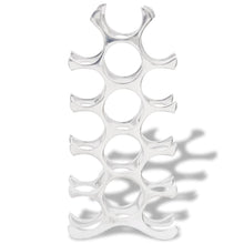 Load image into Gallery viewer, vidaXL Wine Stand for 15 Bottles Silver Aluminum