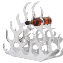 Load image into Gallery viewer, vidaXL Wine Stand for 11 Bottles Silver Aluminum