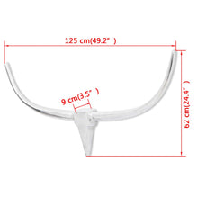 Load image into Gallery viewer, Wall Mounted Aluminum Bull's Head Decoration Silver 49.2"
