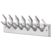 Load image into Gallery viewer, Aluminum Wardrobe Hook Coat Rack Hat/Tie Hanger Silver