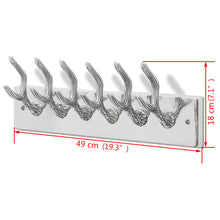 Load image into Gallery viewer, Aluminum Wardrobe Hook Coat Rack Hat/Tie Hanger Silver