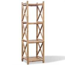 Load image into Gallery viewer, vidaXL 4-Tier Bamboo Shelf Square