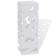 Load image into Gallery viewer, Valkoinen Neliö Sateenvarjoteline Teräs 48,5cm