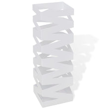 Load image into Gallery viewer, Valkoinen Neliö Sateenvarjoteline Teräs 48,5 cm