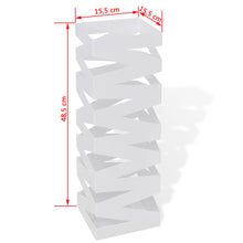 Load image into Gallery viewer, Valkoinen Neliö Sateenvarjoteline Teräs 48,5 cm