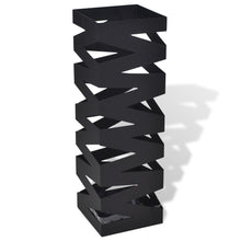 Load image into Gallery viewer, Musta Neliö Sateenvarjoteline Teräs 48,5 cm