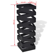 Load image into Gallery viewer, Musta Neliö Sateenvarjoteline Teräs 48,5 cm