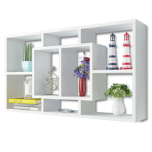 Load image into Gallery viewer, Floating Wall Display Shelf 8 Compartments White