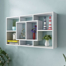 Load image into Gallery viewer, Floating Wall Display Shelf 8 Compartments White