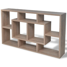 Load image into Gallery viewer, Floating Wall Display Shelf 8 Compartments Oak Color