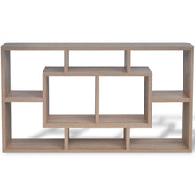Load image into Gallery viewer, Floating Wall Display Shelf 8 Compartments Oak Color