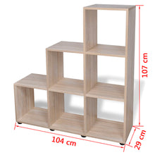 Load image into Gallery viewer, vidaXL Staircase Bookcase/Display Shelf 42" Oak