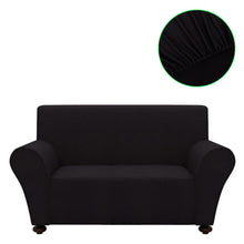 Load image into Gallery viewer, vidaXL Venyvä Sohvan Suojapäällinen Musta Polyesteri