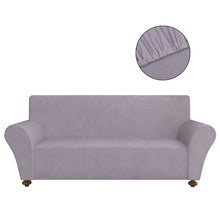 Load image into Gallery viewer, vidaXL Venyvä Sohvan Suojapäällinen Harmaa Polyesteri