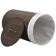 Load image into Gallery viewer, vidaXL Bamboo Laundry Bin Round Dark Brown