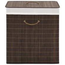 Load image into Gallery viewer, vidaXL Bamboo Laundry Bin Rectangular Dark Brown