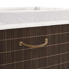 Load image into Gallery viewer, vidaXL Bamboo Laundry Bin Rectangular Dark Brown