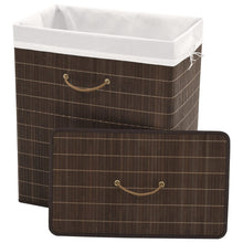 Load image into Gallery viewer, vidaXL Bamboo Laundry Bin Rectangular Dark Brown