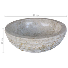 Load image into Gallery viewer, vidaXL Basin Marble 15.7" Cream