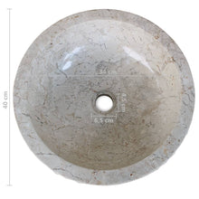 Load image into Gallery viewer, vidaXL Basin Marble 15.7" Cream