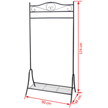 Load image into Gallery viewer, vidaXL Clothing Rack Black Steel