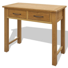 Load image into Gallery viewer, vidaXL Solid Oak Wood Dressing Table with Stool