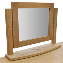 Load image into Gallery viewer, vidaXL Solid Oak Wood Dressing Table with Stool