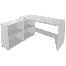 Load image into Gallery viewer, vidaXL Kulmapöytä 4 hyllyllä Valkoinen